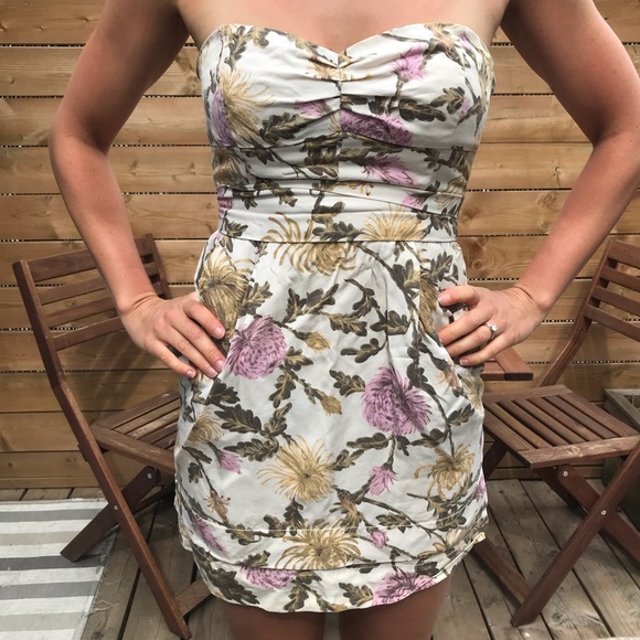 Aritzia Wilfred floral strapless dress - Picture 1 of 5